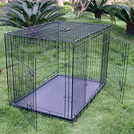 Cage de transport pliante pour chien - en métal - Vivog - 2 portes - longueur 124cm - largeur 76cm - hauteur 83cm